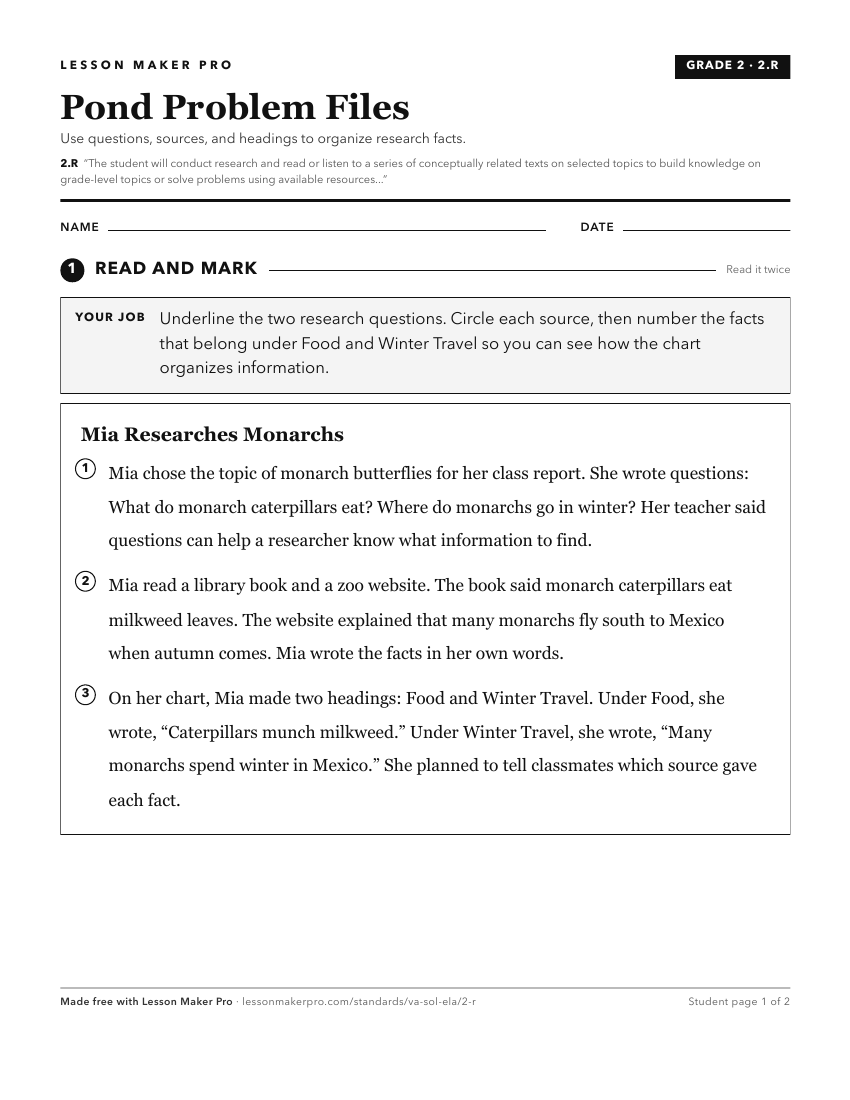 Preview of the 2.R printable worksheet