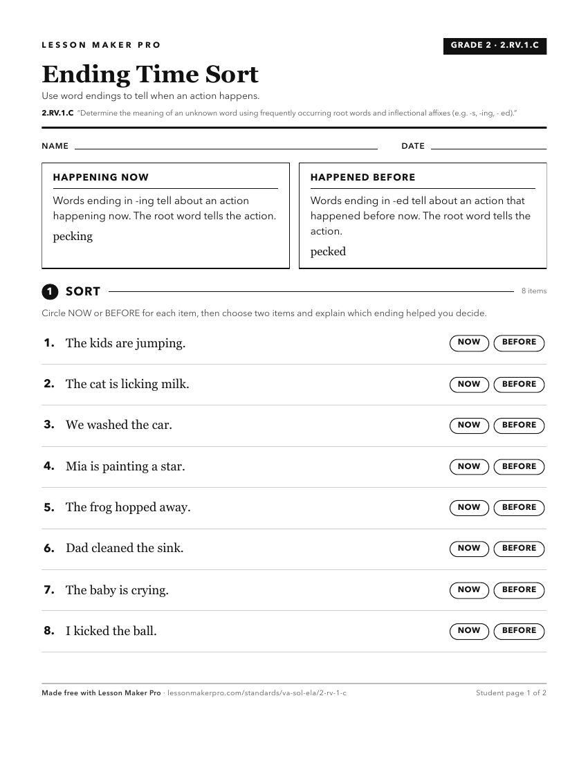 Preview of the 2.RV.1.C printable worksheet