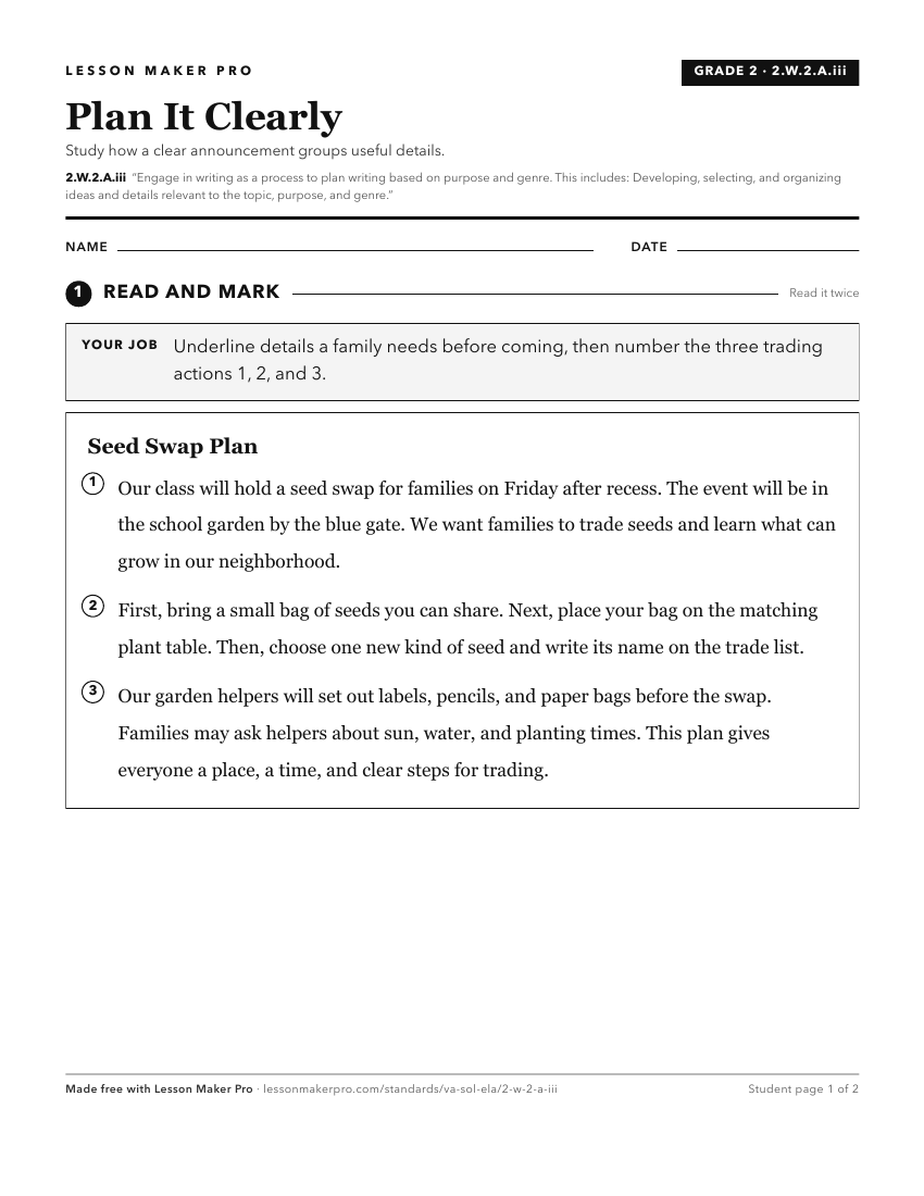 Preview of the 2.W.2.A.iii printable worksheet
