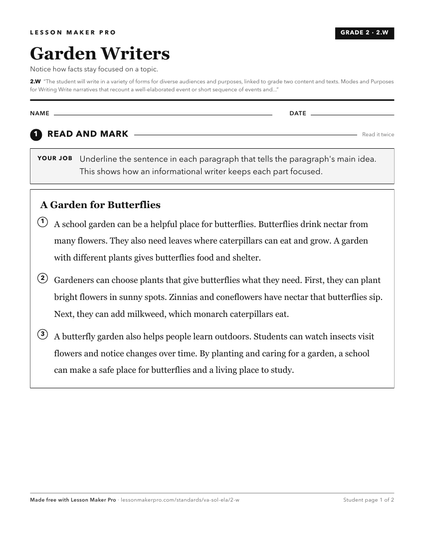 Preview of the 2.W printable worksheet