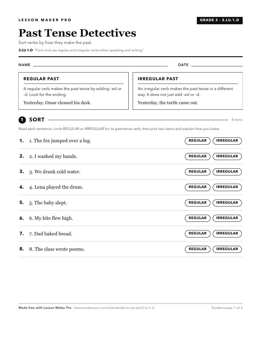 Preview of the 3.LU.1.D printable worksheet
