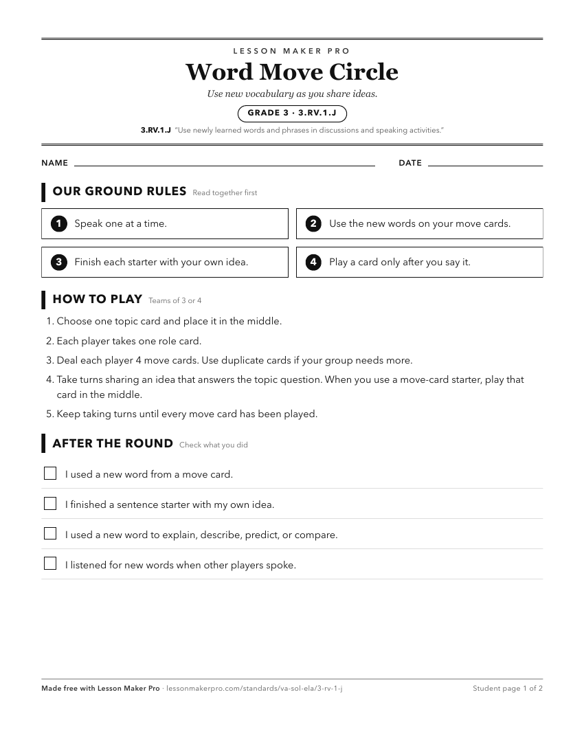 Preview of the 3.RV.1.J printable worksheet