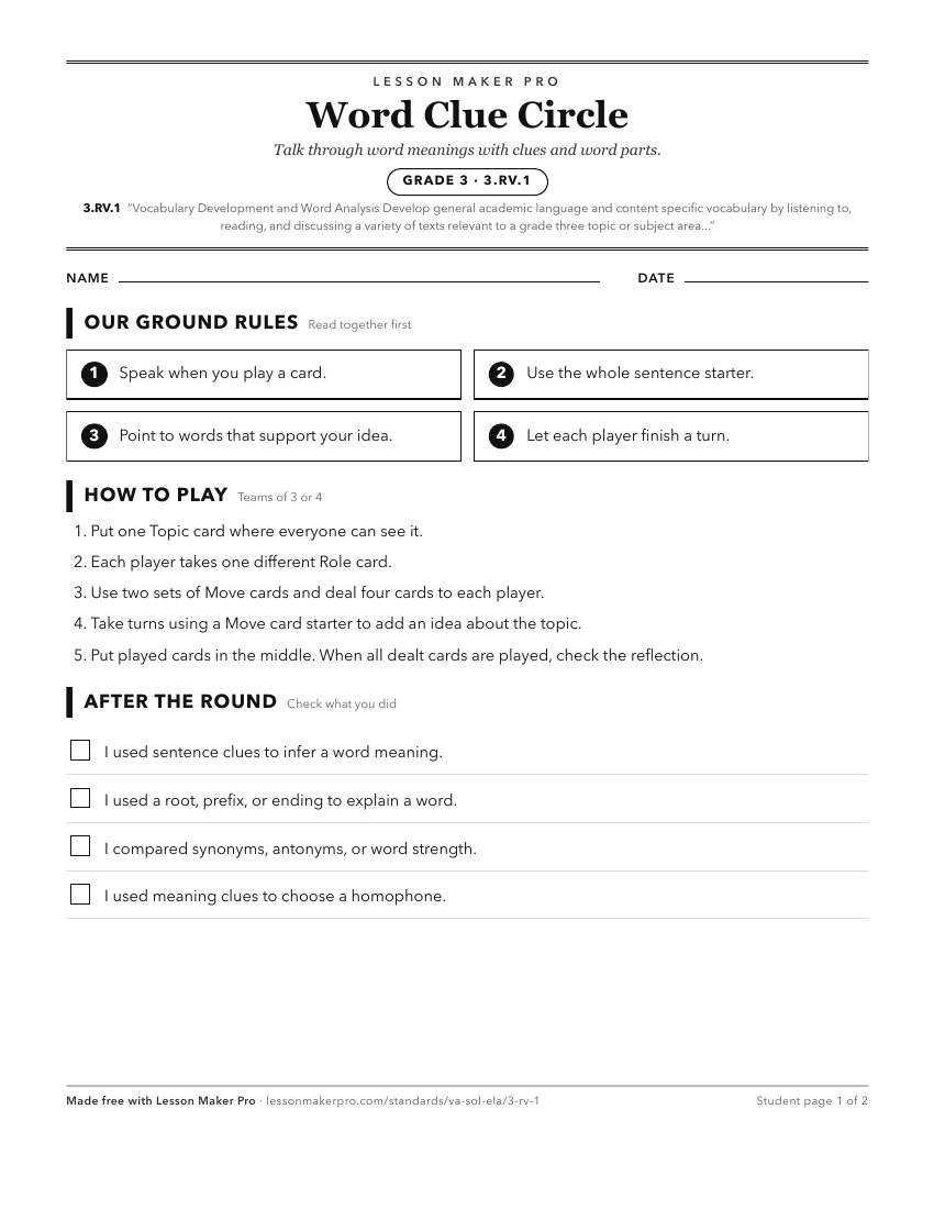 Preview of the 3.RV.1 printable worksheet