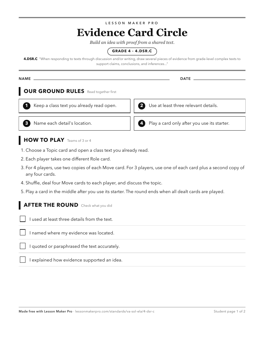 Preview of the 4.DSR.C printable worksheet