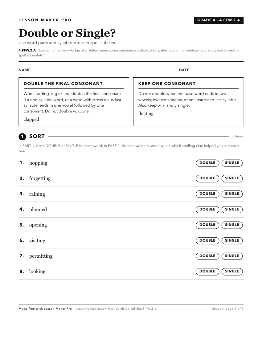 Preview of the 4.FFW.2.A printable worksheet