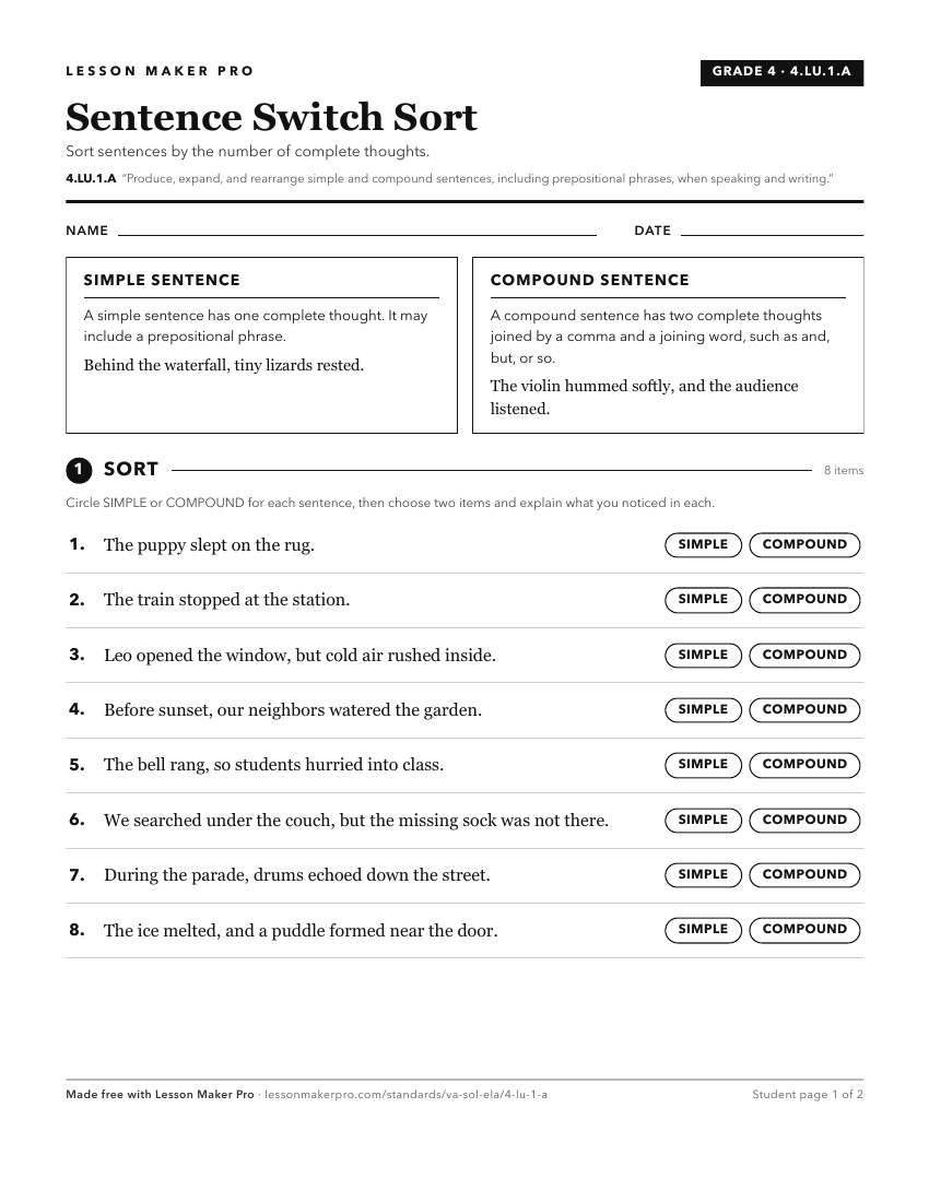 Preview of the 4.LU.1.A printable worksheet