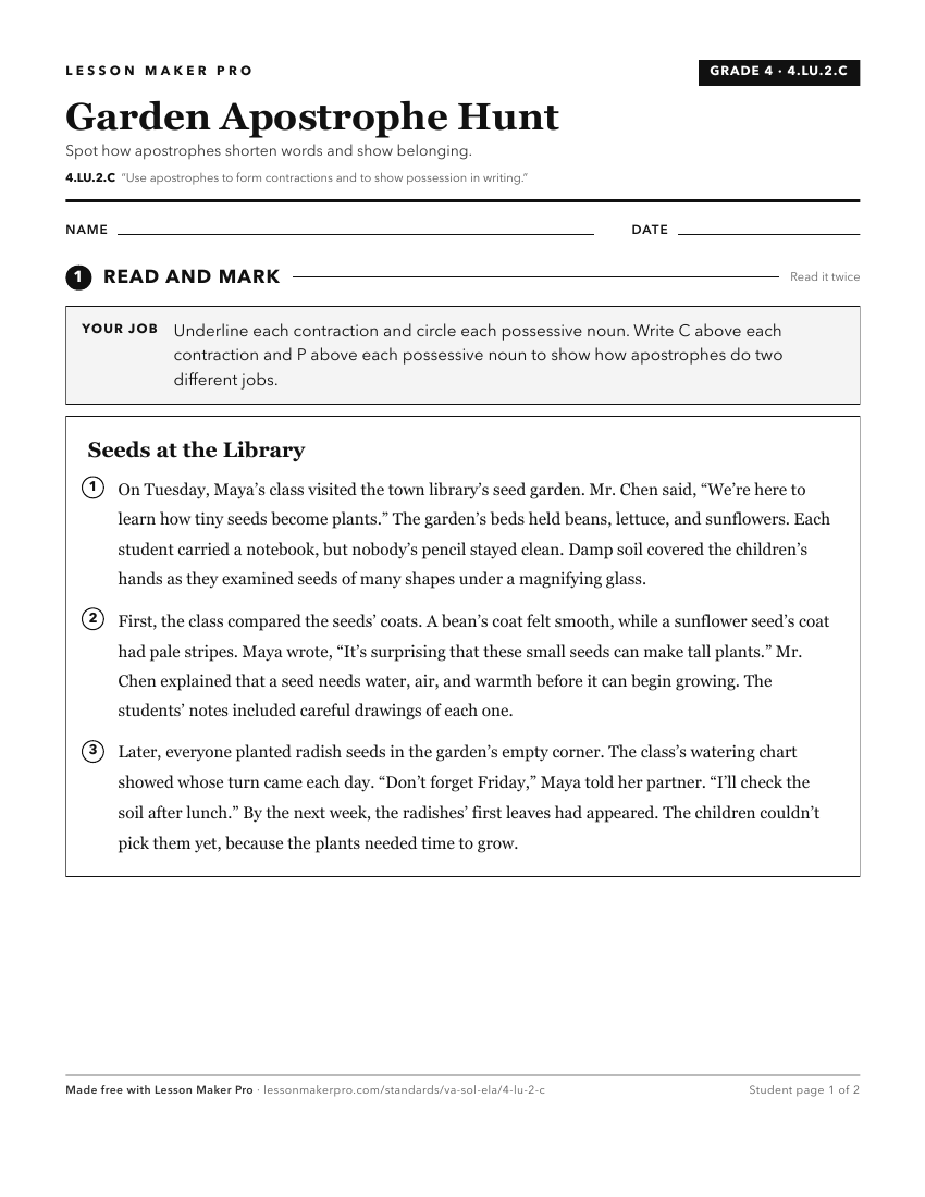Preview of the 4.LU.2.C printable worksheet