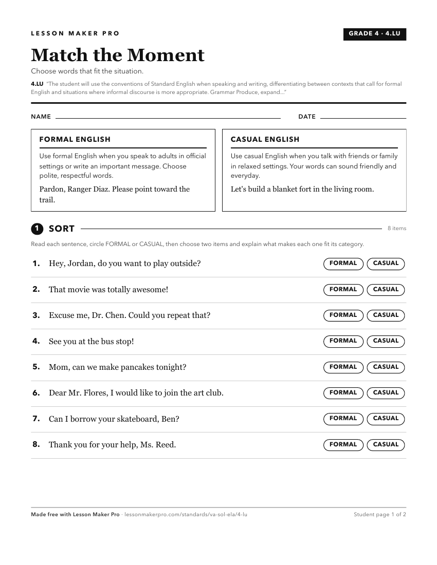 Preview of the 4.LU printable worksheet