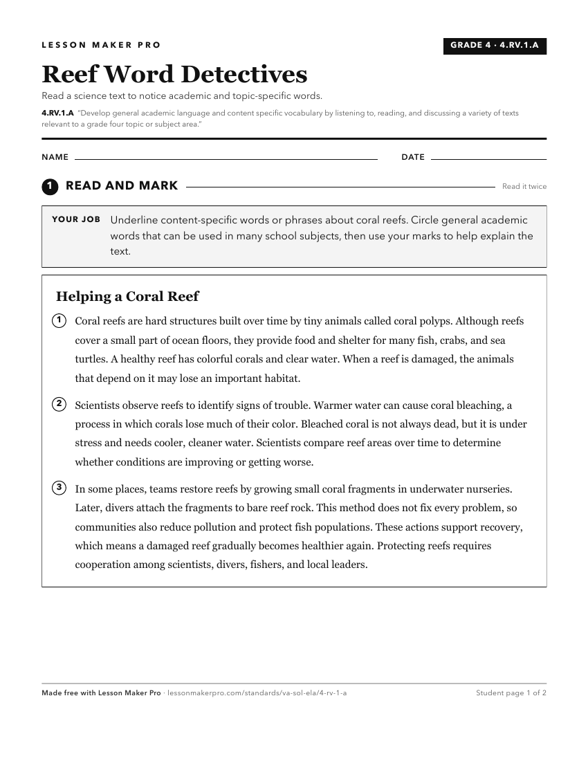Preview of the 4.RV.1.A printable worksheet