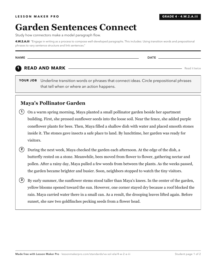 Preview of the 4.W.2.A.iii printable worksheet