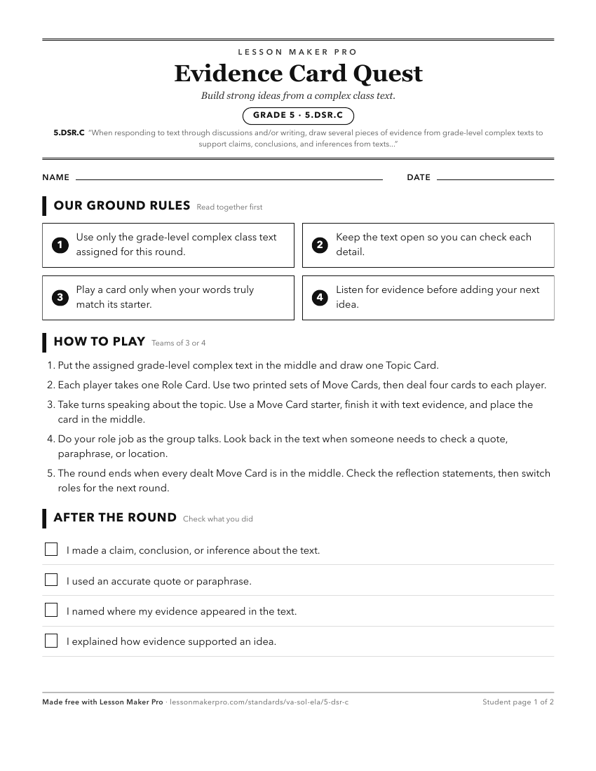 Preview of the 5.DSR.C printable worksheet