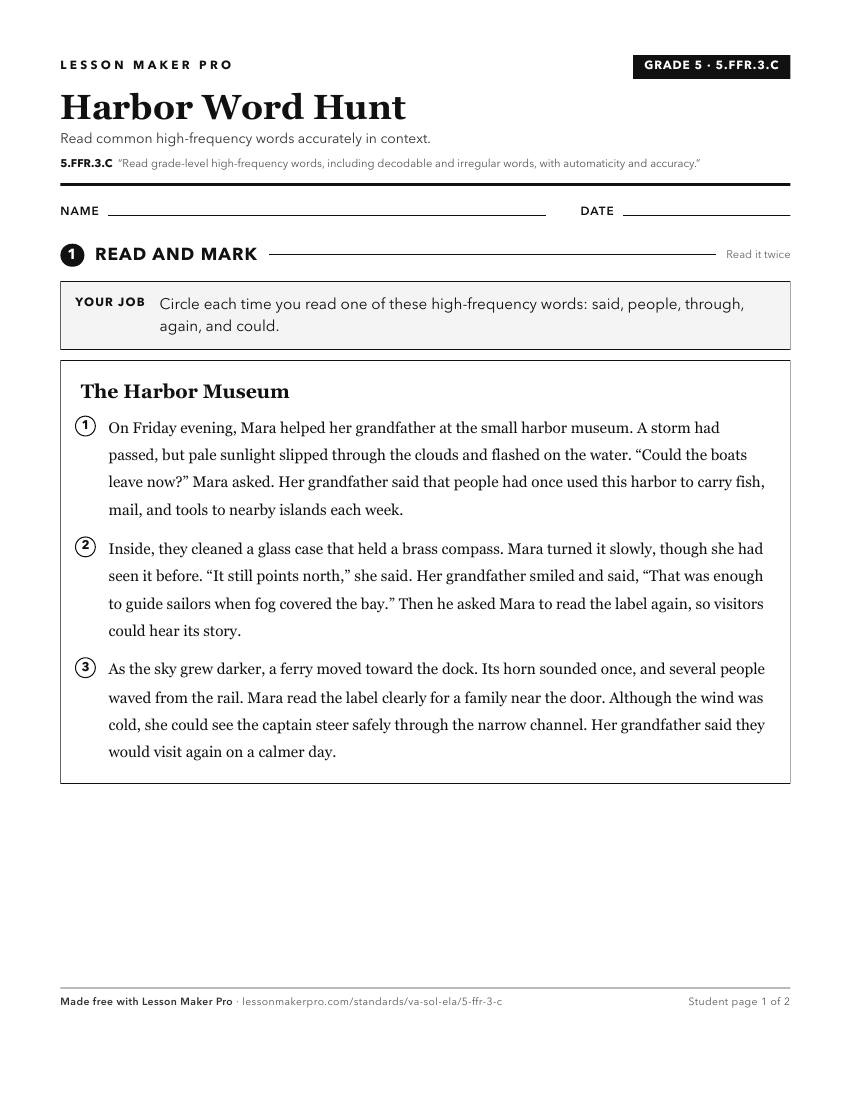 Preview of the 5.FFR.3.C printable worksheet