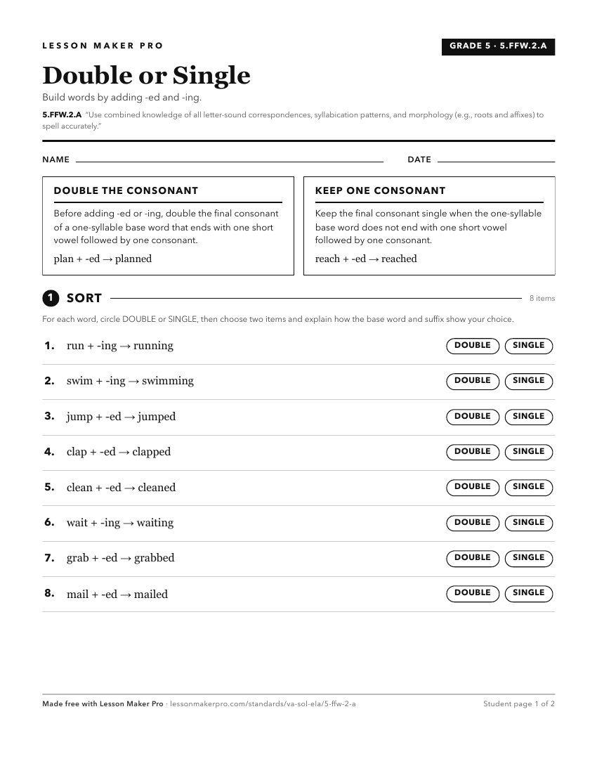Preview of the 5.FFW.2.A printable worksheet