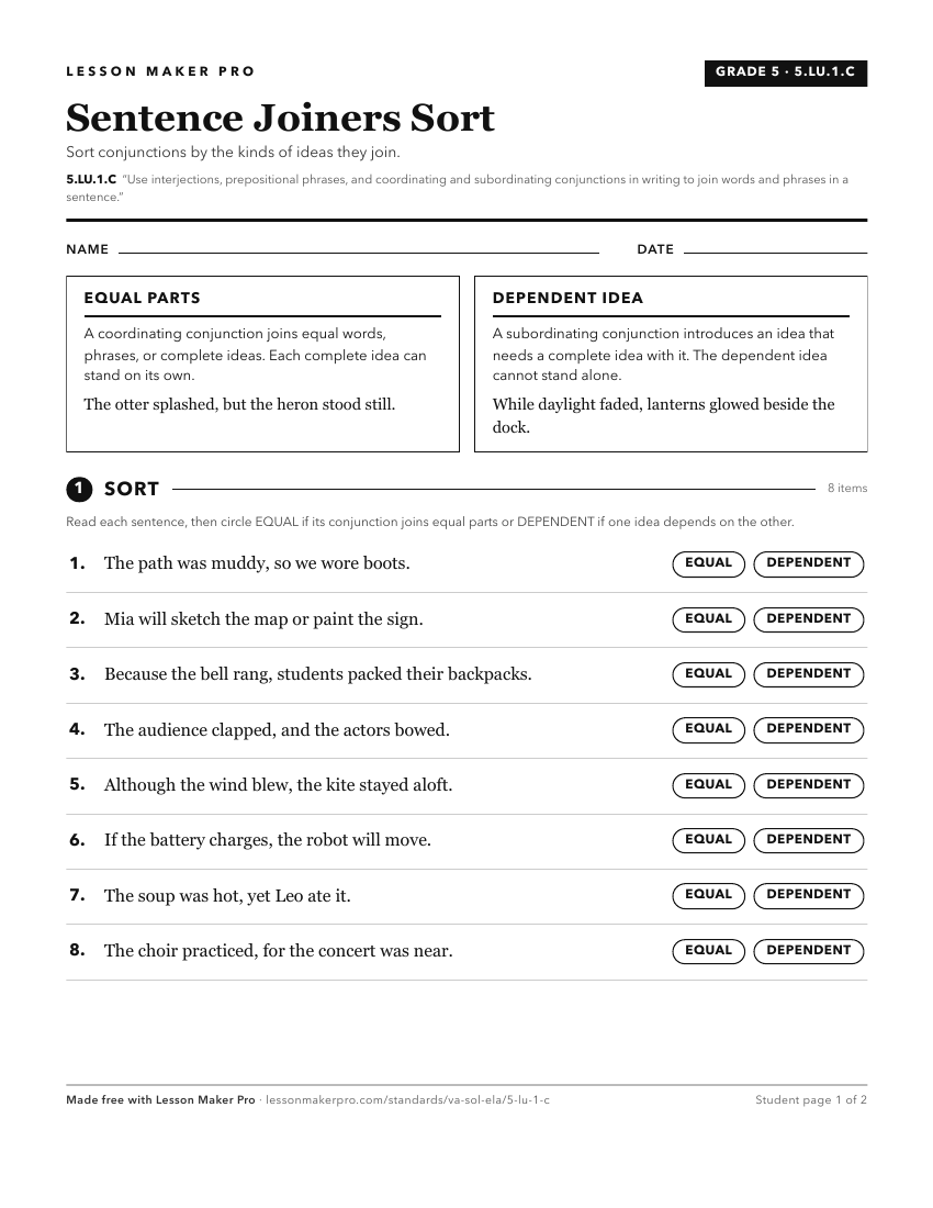Preview of the 5.LU.1.C printable worksheet
