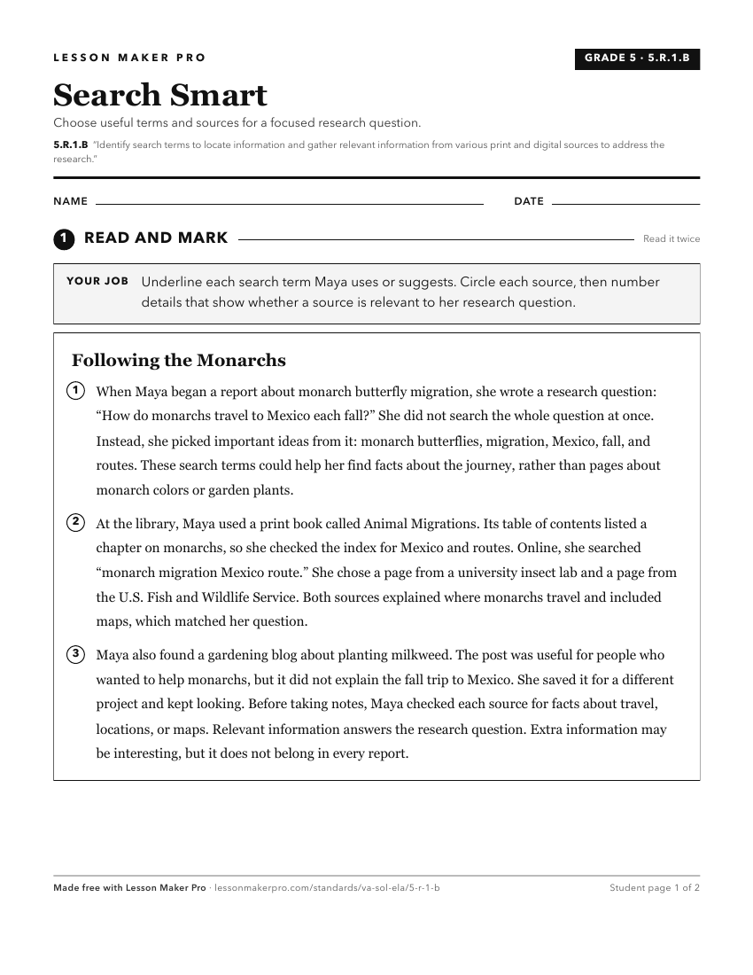 Preview of the 5.R.1.B printable worksheet