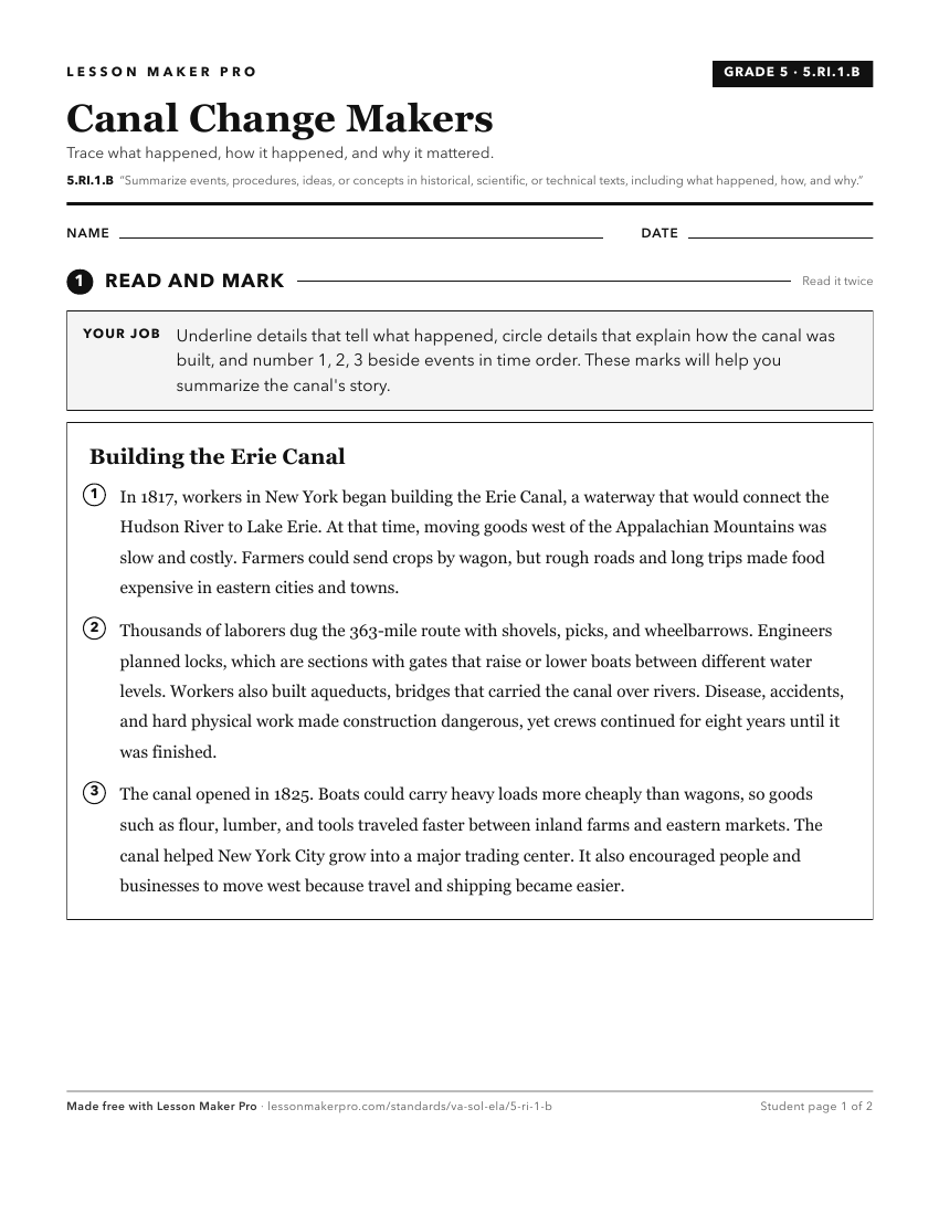 Preview of the 5.RI.1.B printable worksheet