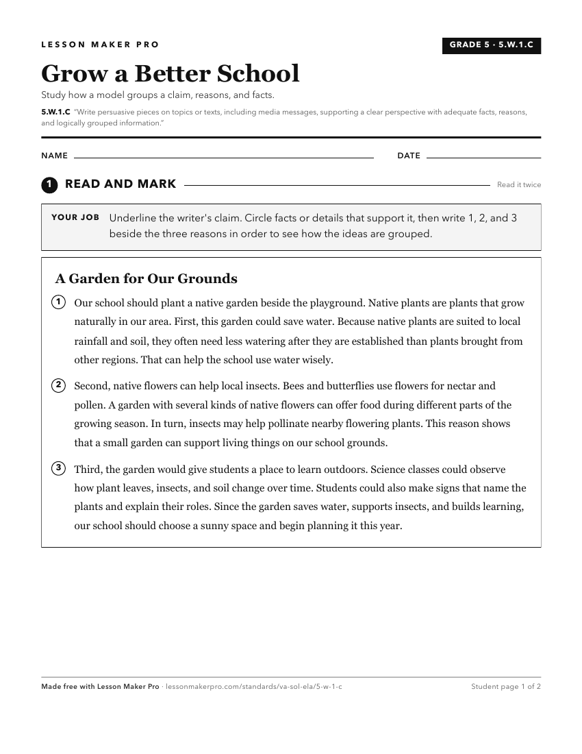 Preview of the 5.W.1.C printable worksheet