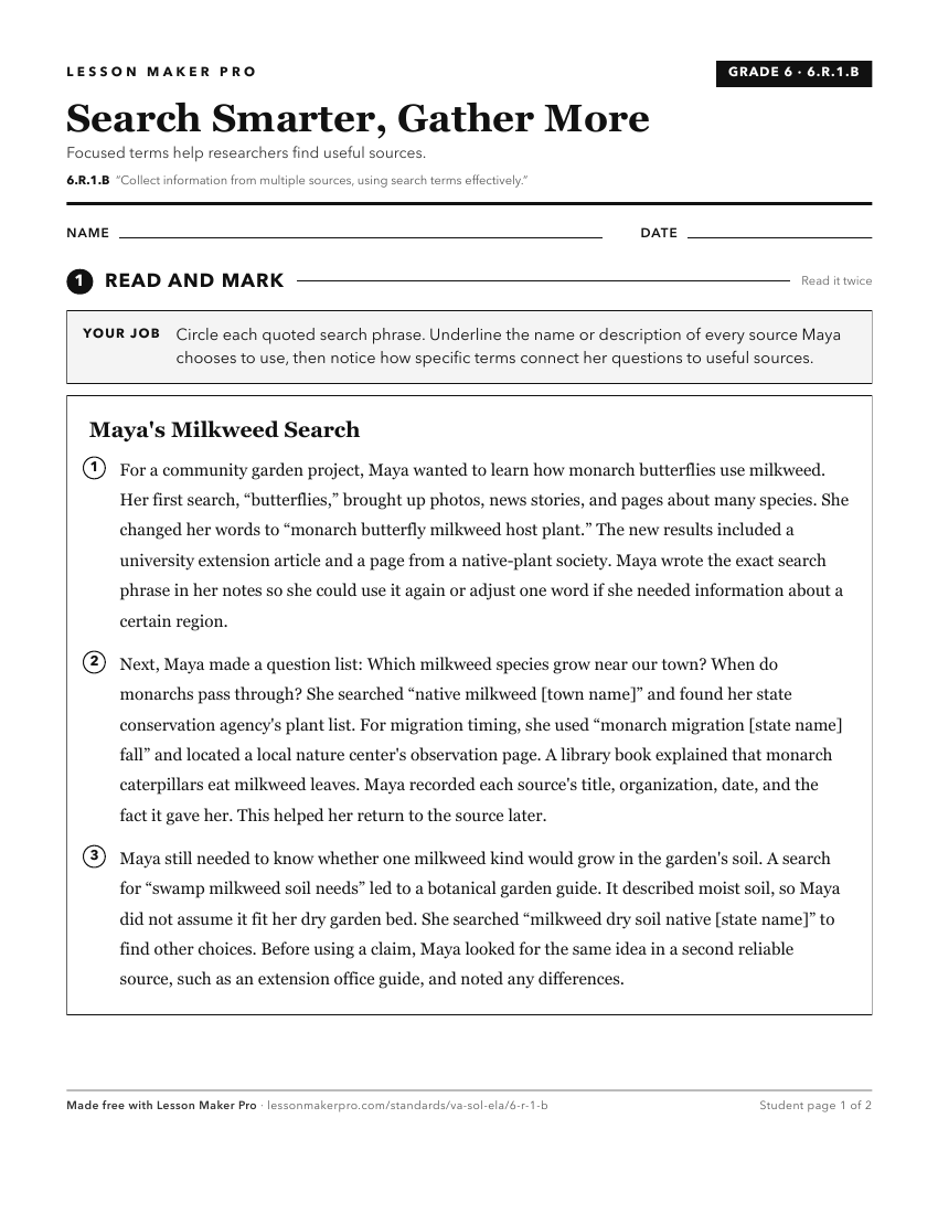 Preview of the 6.R.1.B printable worksheet