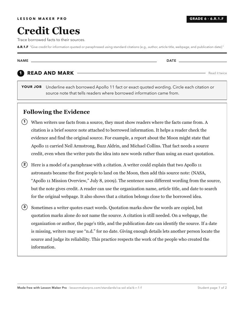 Preview of the 6.R.1.F printable worksheet