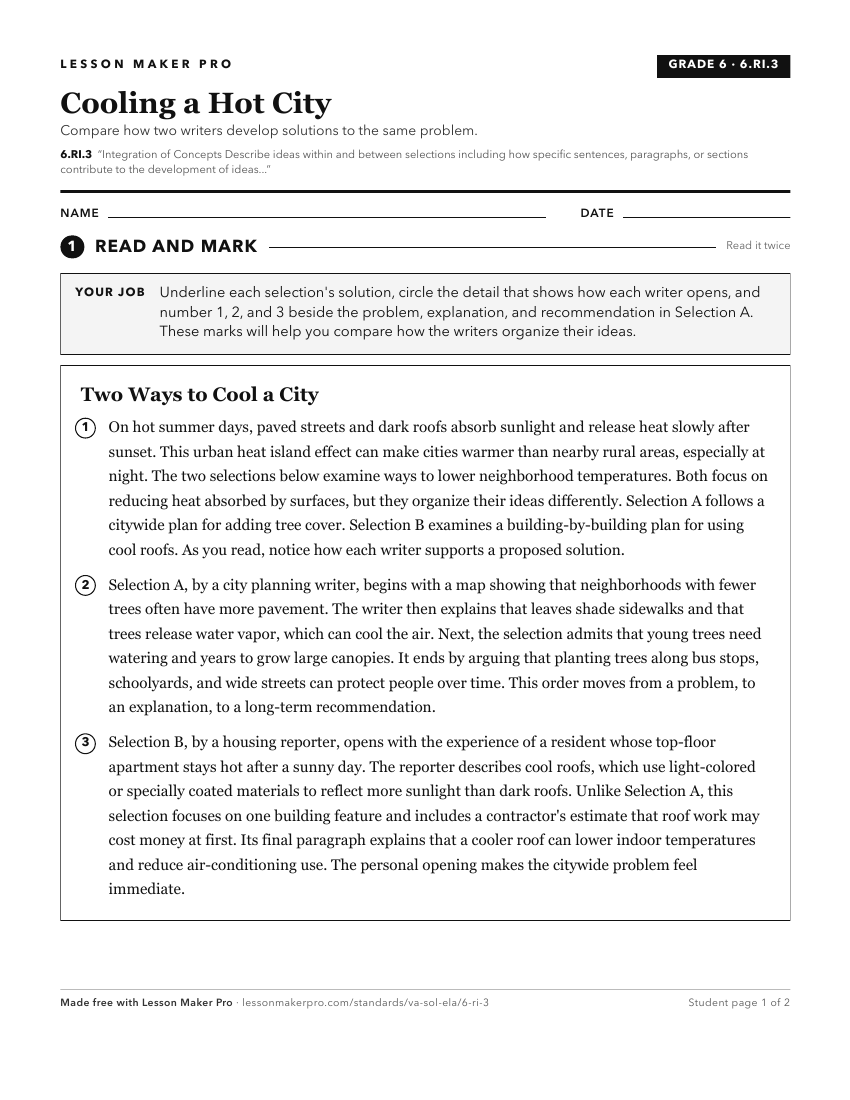 Preview of the 6.RI.3 printable worksheet