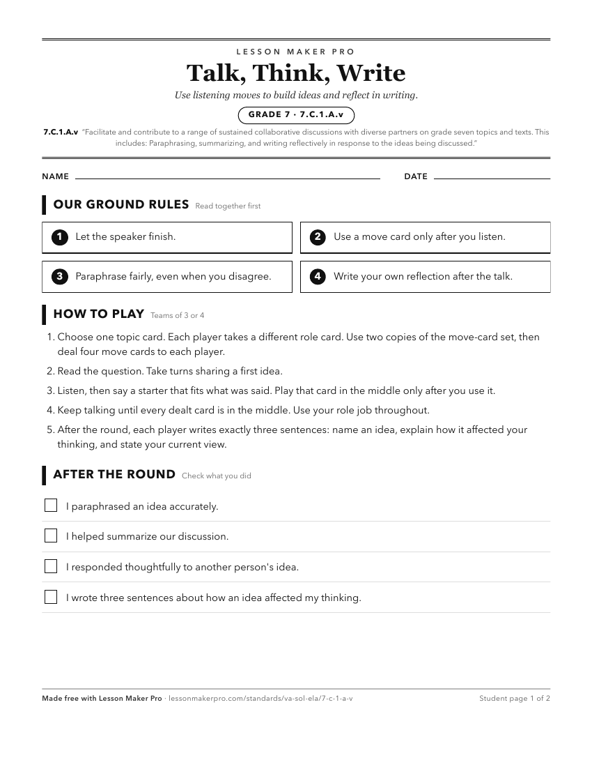 Preview of the 7.C.1.A.v printable worksheet