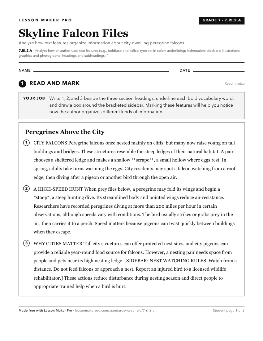 Preview of the 7.RI.2.A printable worksheet