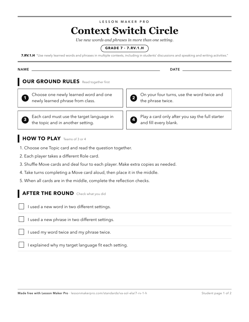 Preview of the 7.RV.1.H printable worksheet