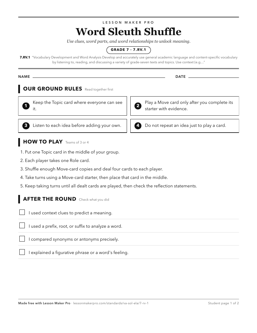 Preview of the 7.RV.1 printable worksheet