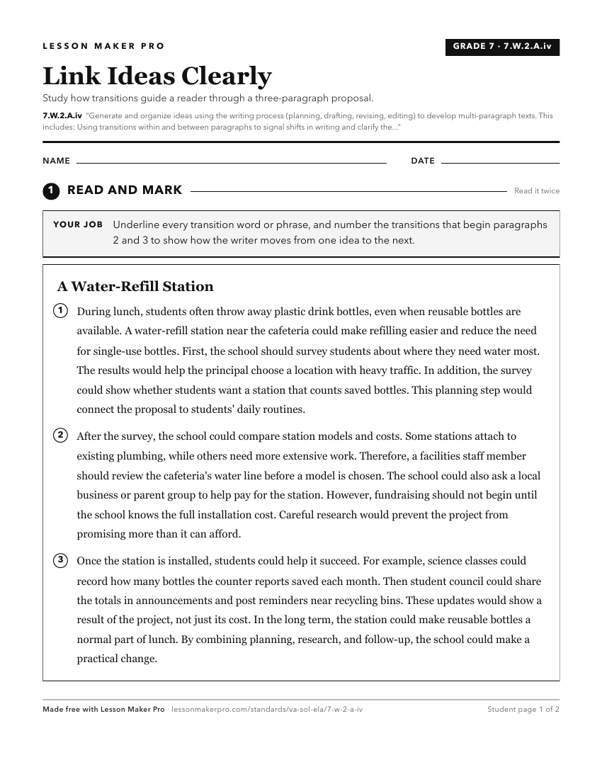 Preview of the 7.W.2.A.iv printable worksheet