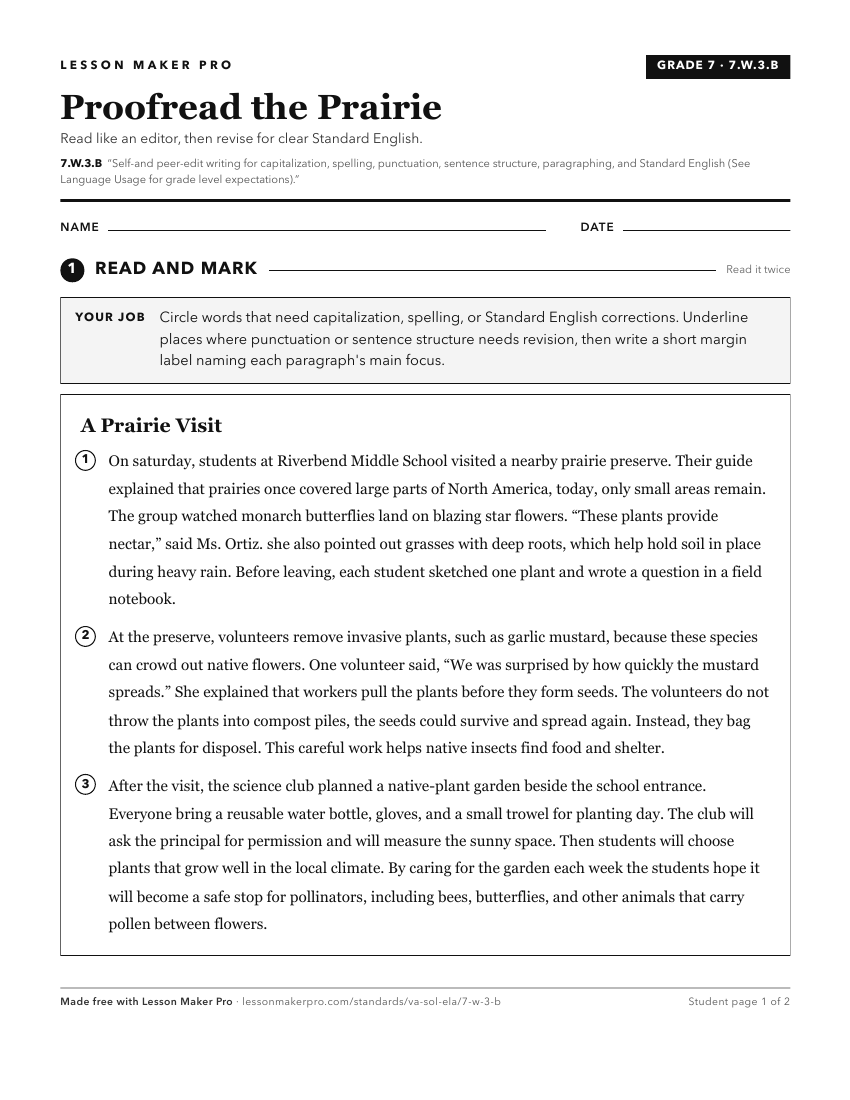 Preview of the 7.W.3.B printable worksheet