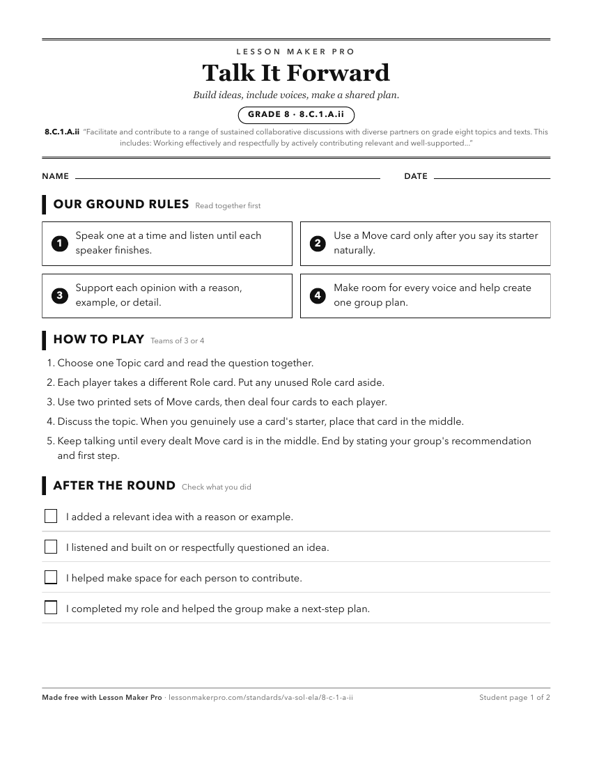 Preview of the 8.C.1.A.ii printable worksheet