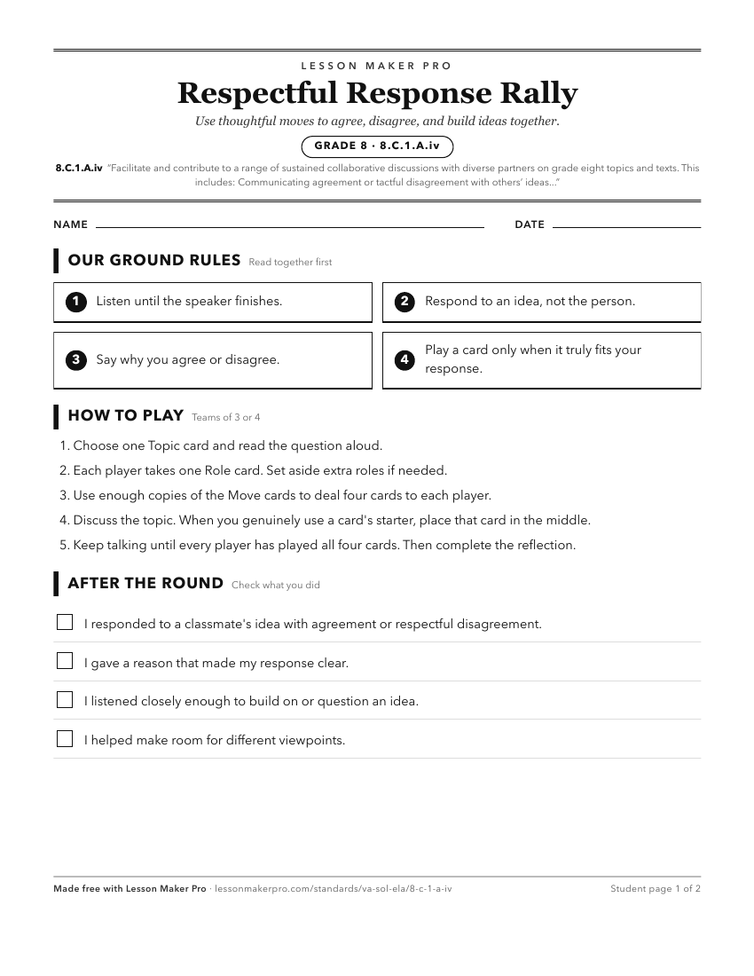 Preview of the 8.C.1.A.iv printable worksheet