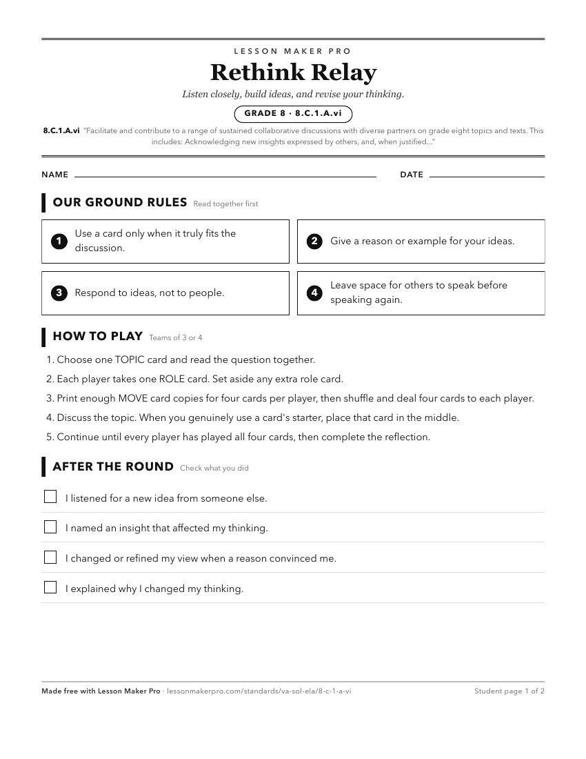 Preview of the 8.C.1.A.vi printable worksheet