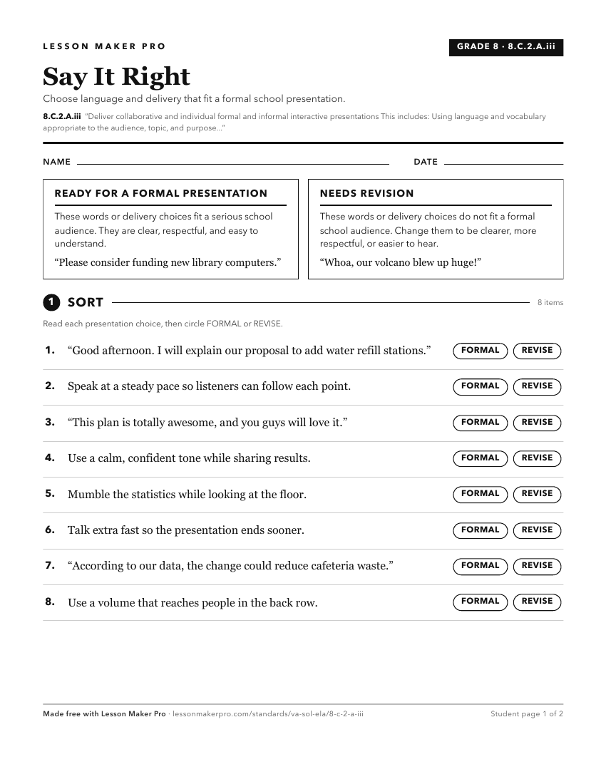 Preview of the 8.C.2.A.iii printable worksheet