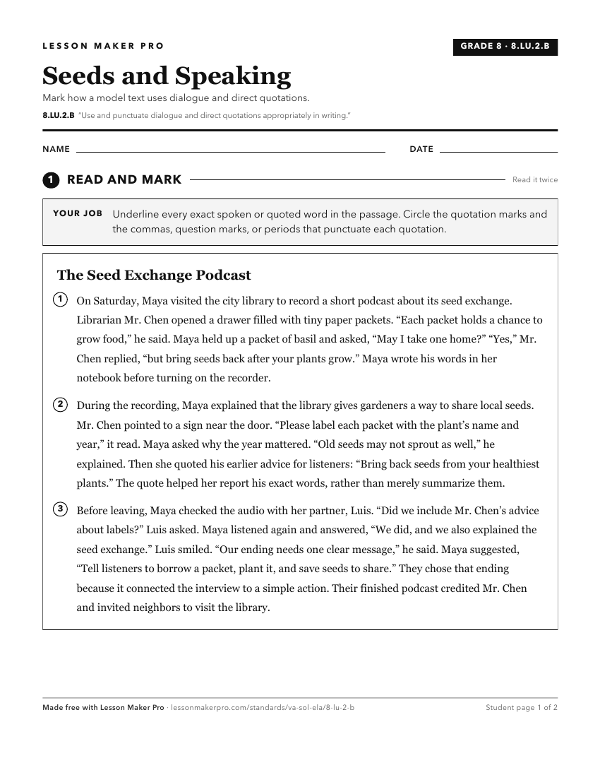 Preview of the 8.LU.2.B printable worksheet