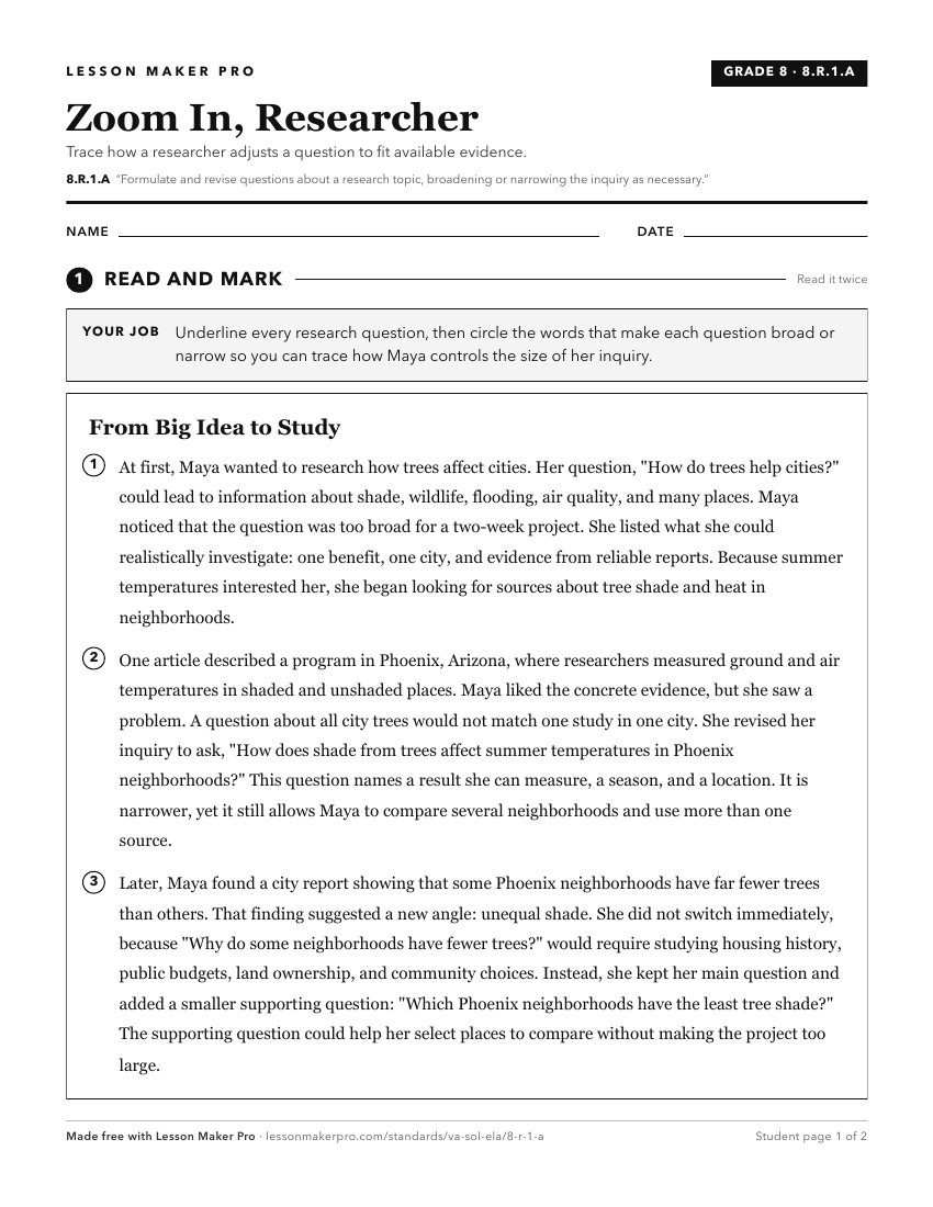 Preview of the 8.R.1.A printable worksheet