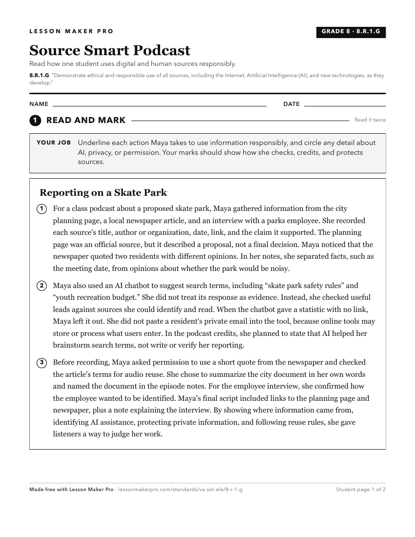 Preview of the 8.R.1.G printable worksheet