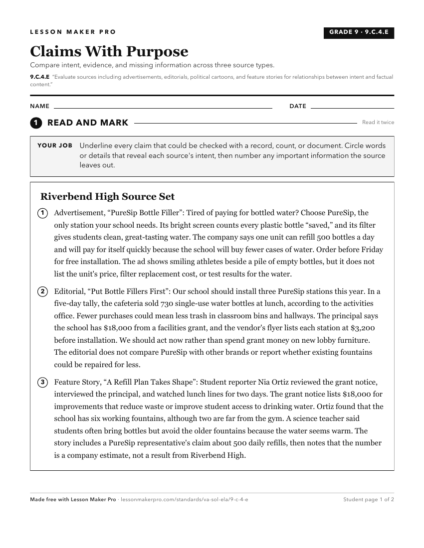 Preview of the 9.C.4.E printable worksheet