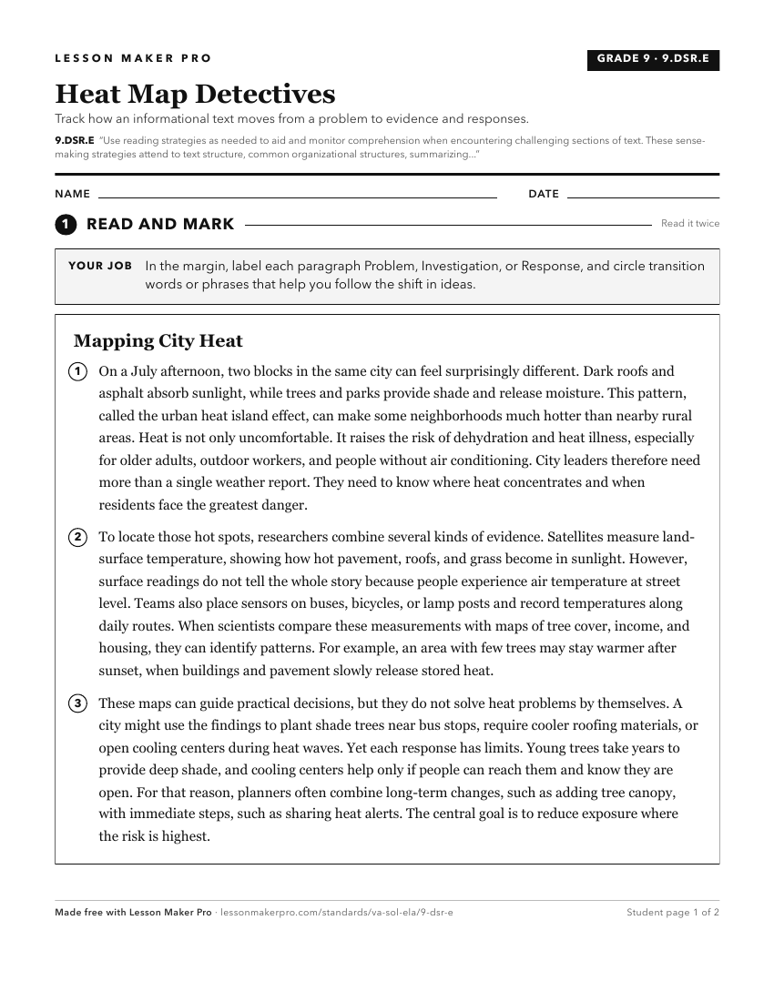Preview of the 9.DSR.E printable worksheet