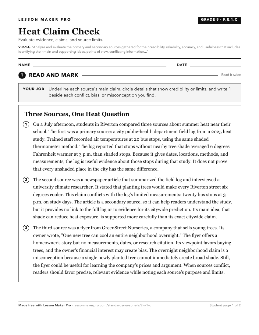 Preview of the 9.R.1.C printable worksheet