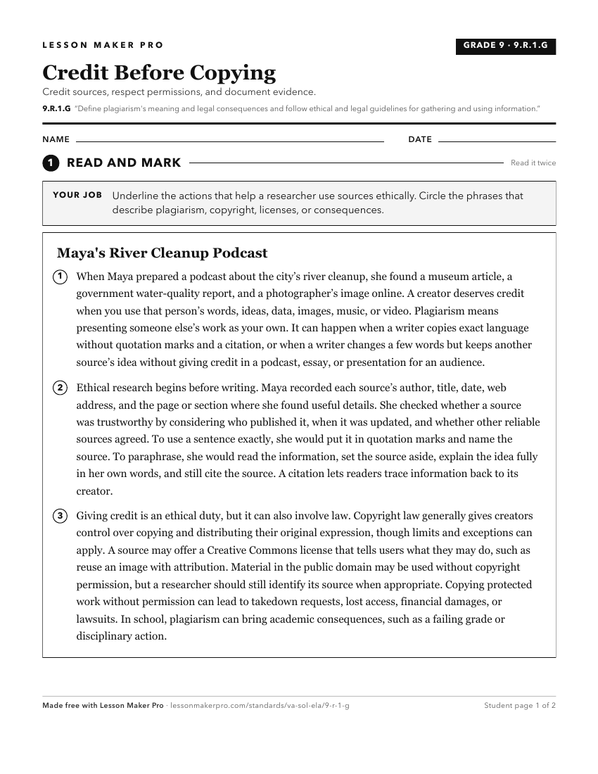 Preview of the 9.R.1.G printable worksheet