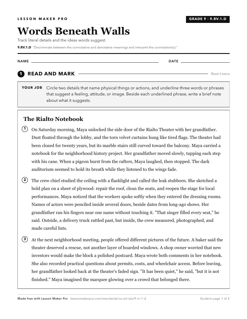 Preview of the 9.RV.1.D printable worksheet