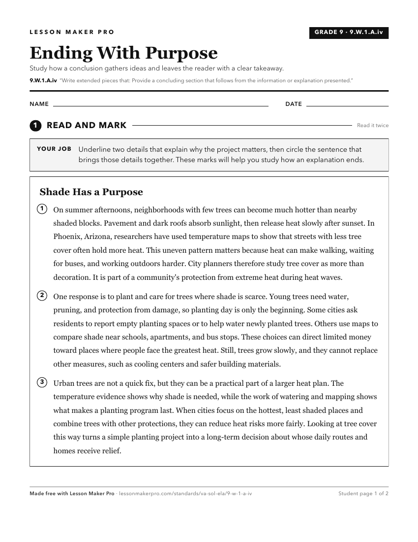 Preview of the 9.W.1.A.iv printable worksheet