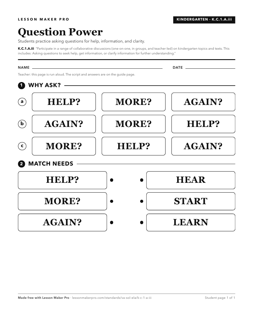Preview of the K.C.1.A.iii printable worksheet