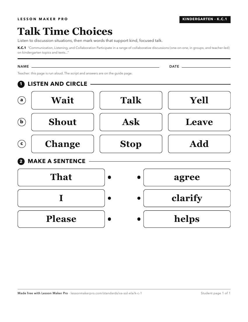 Preview of the K.C.1 printable worksheet