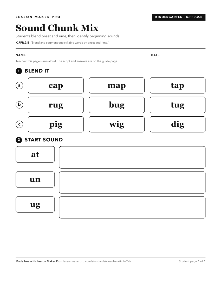 Preview of the K.FFR.2.B printable worksheet