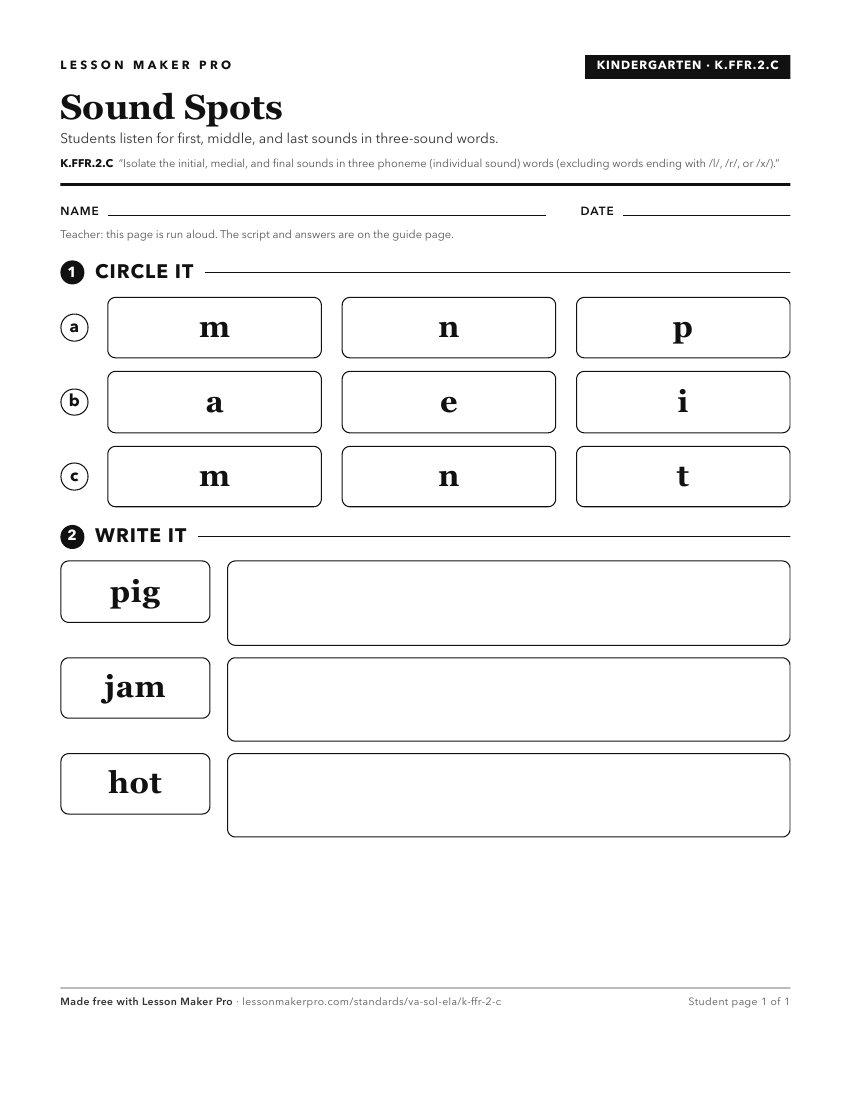 Preview of the K.FFR.2.C printable worksheet