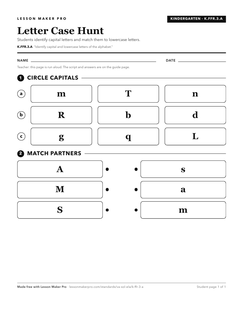 Preview of the K.FFR.3.A printable worksheet