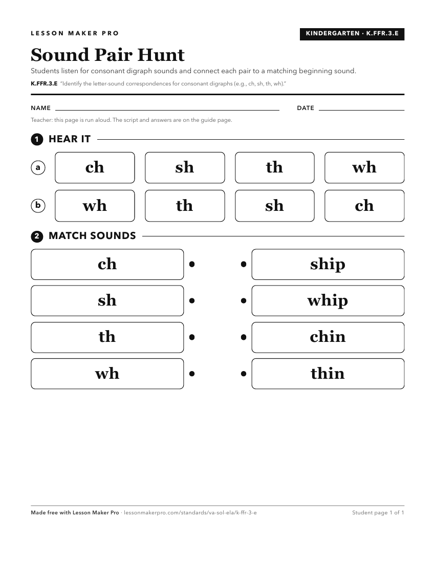 Preview of the K.FFR.3.E printable worksheet