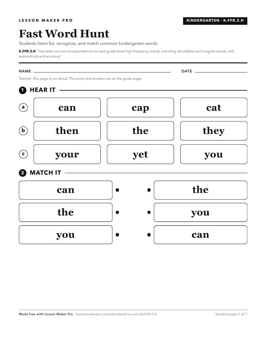 Preview of the K.FFR.3.H printable worksheet